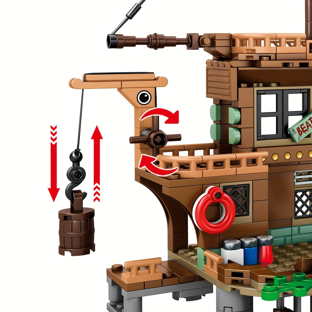Piraten Bouw- en Speelset voor Kinderen – HarborRaid Adventure Dock Piratenhaven 6+