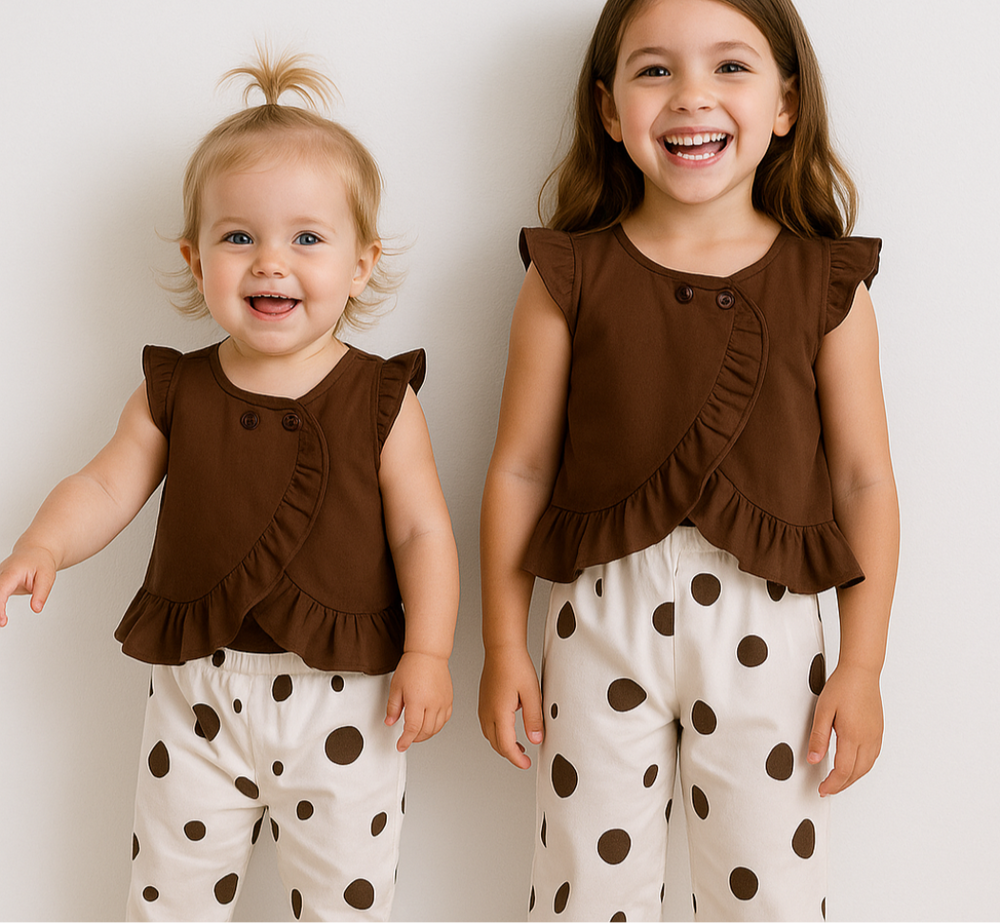 SunnyBud Zomer Set – Ademend Katoen voor Koele, Comfortabele Kids Maat 2-8 Jaar