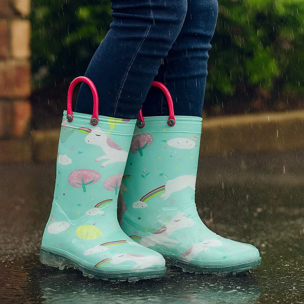 Regenlaarzen met lus voor makkelijk aantrekken – waterdicht, antislipzool, licht | kinderlaarzen