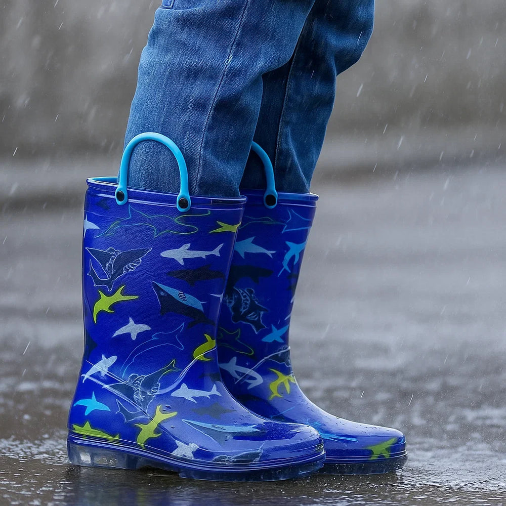 Regenlaarzen met lus voor makkelijk aantrekken – waterdicht, antislipzool, licht | kinderlaarzen