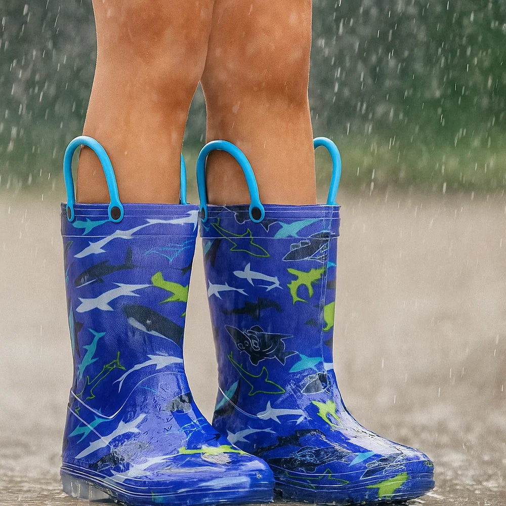Regenlaarzen met lus voor makkelijk aantrekken – waterdicht, antislipzool, licht | kinderlaarzen
