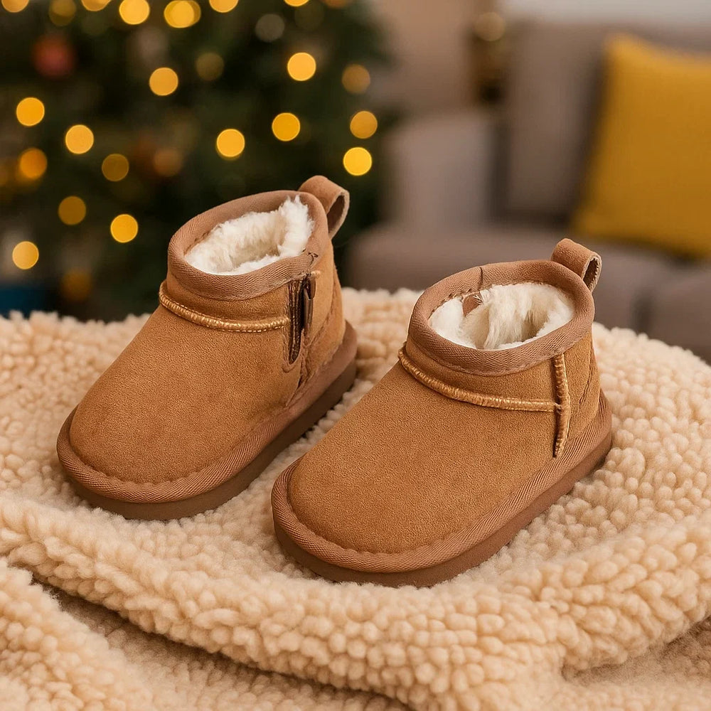 Kinder Enkellaarsjes – Warme Winterlaarzen met Ritssluiting voor Peuters & Kleuters