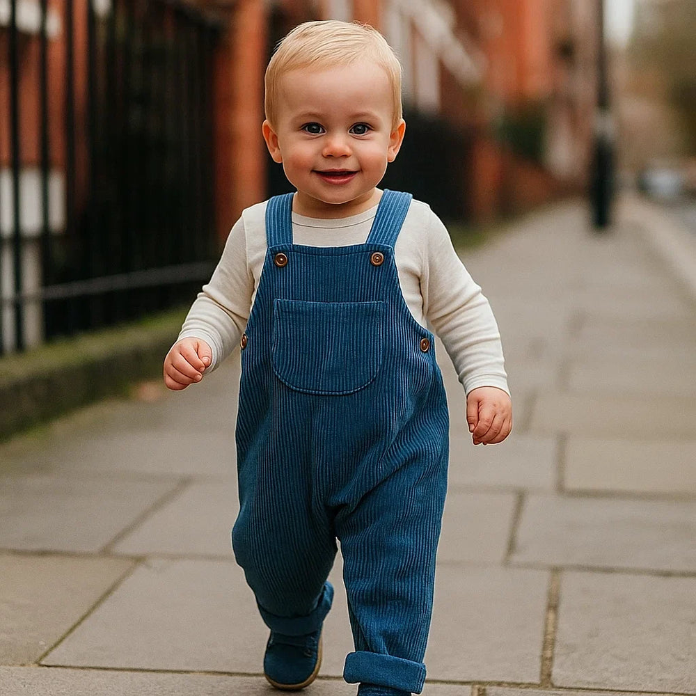 Velora Babywear Loomi Rib Overall – Unisex Baby Tuinbroek van Zacht Katoen voor Alle Seizoenen