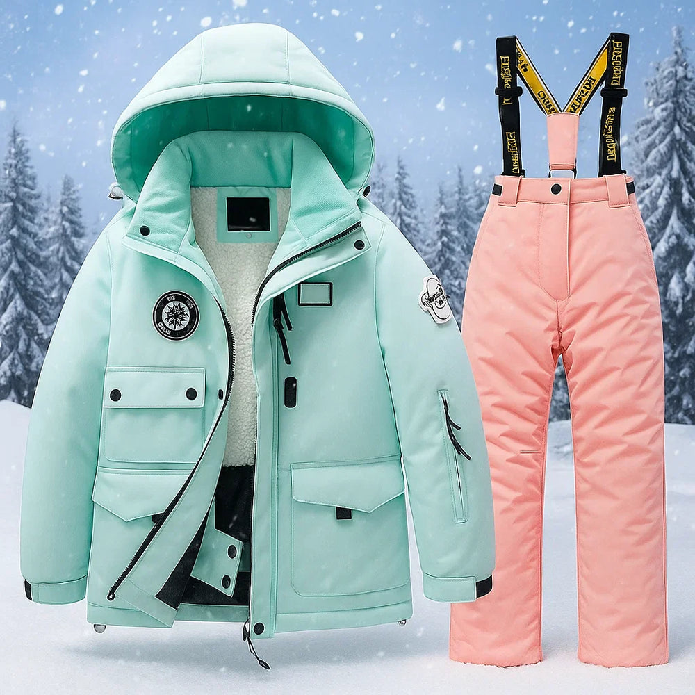 Nordlyn FrostGuard Kinder Wintersport Set – Waterdichte Ski Jas en Sneeuwbroek voor Winter en Sneeuw