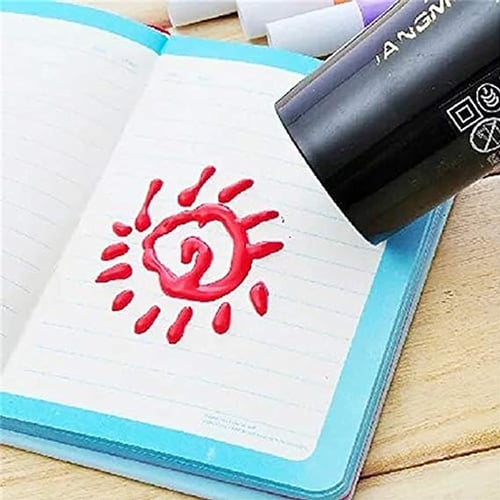 3D MagicDraw Pennen – Puffy Kleurpennen voor Kinderen & Creatief Kunstwerk – Driedimensionaal Tekenen op Papier, Glas & Karton
