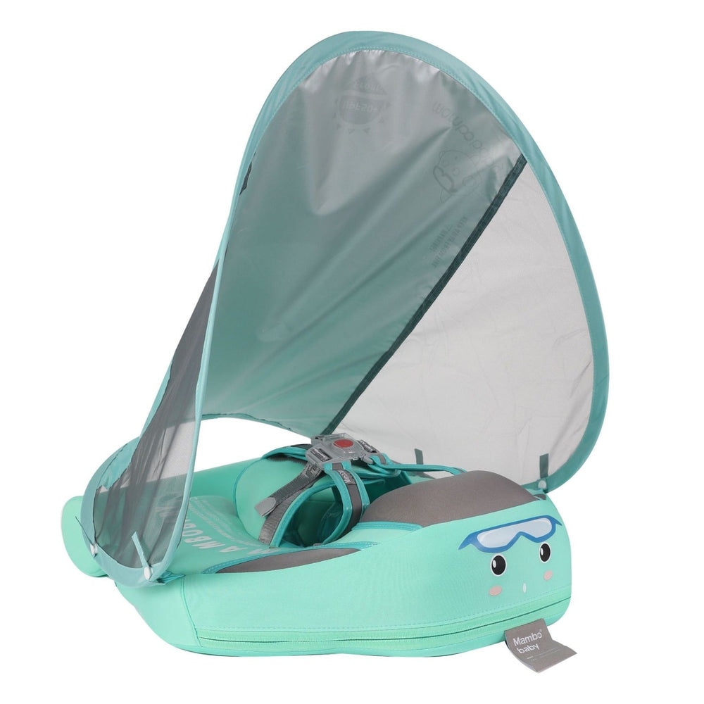 Baby Zwemtrainer met Zonnescherm – Opblaasbare Zwemring (3–24 mnd)