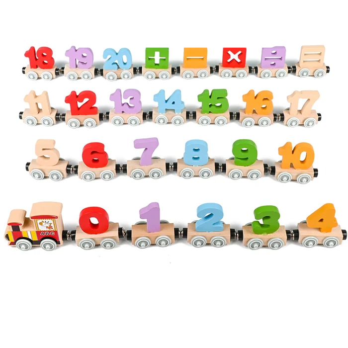 Magnetische Houten Trein – Educatief Trein Speelgoed Kind
