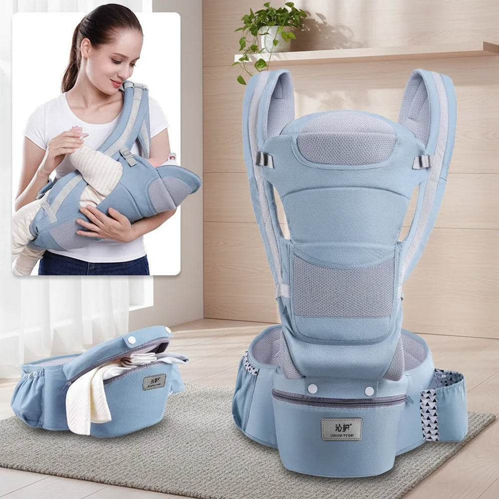 ErgoComfort Draagzak – Ergonomische Babydrager van Ademend Katoen | Comfortabel & Verstelbaar tot 18 kg