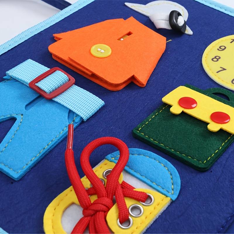 Interactief Montessori Boek voor Kinderen - Leer & Speel met Veters, Ritsen en Knopen 2+ Jaar