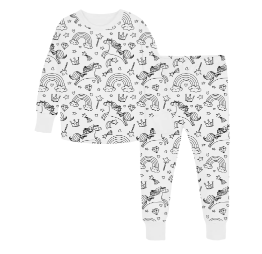 Kleur Pyjama Kind – DIY Pyjama Set met Textielstiften (3–8 Jaar)