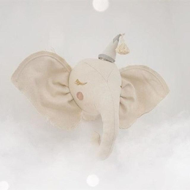 PlayNest Dierenwanddecoratie - Zachte Pluche Dierenkoppen voor Kinderkamer | Educatief & Speels