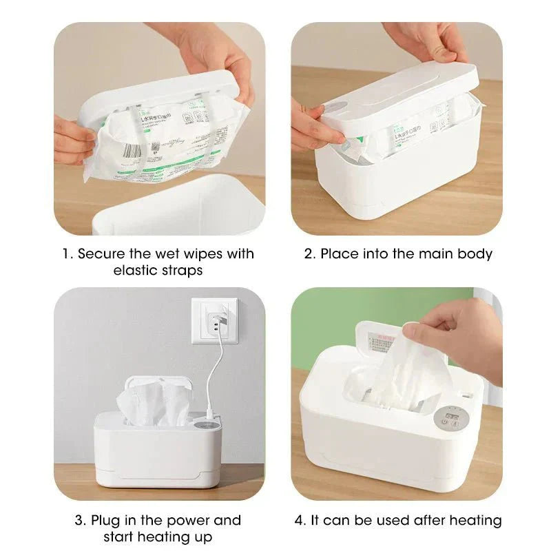 Billendoekjesverwarmer met LED Display – USB Doekjesverwarmer Baby