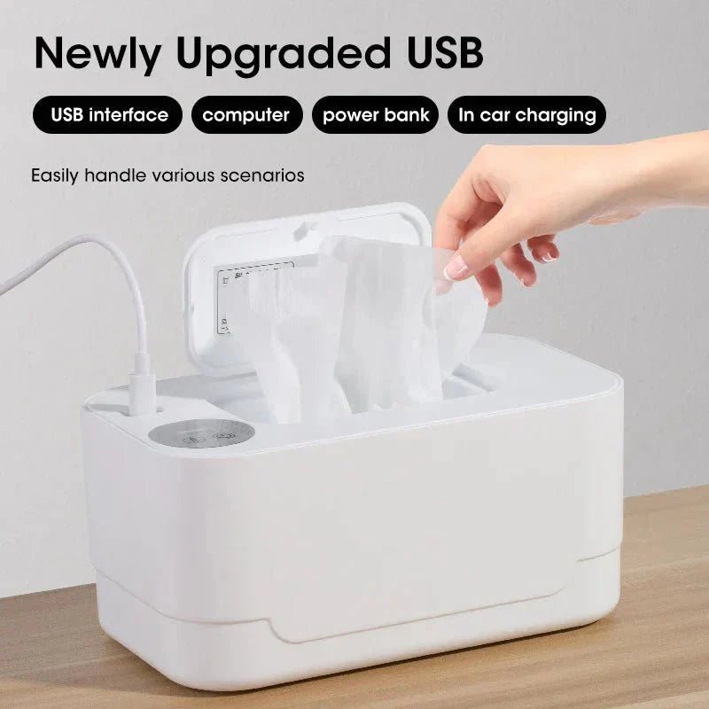 Billendoekjesverwarmer met LED Display – USB Doekjesverwarmer Baby