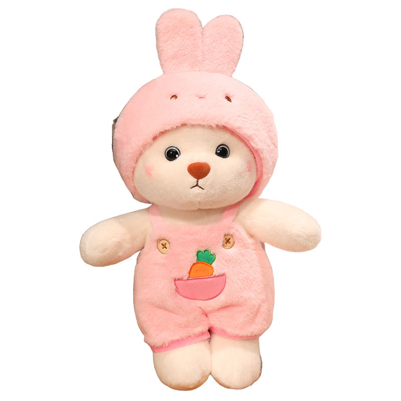 Pluche knuffelbeer 2-in-1 met afneembaar hoedje – zachte vulling, handwasbaar | teddybeer