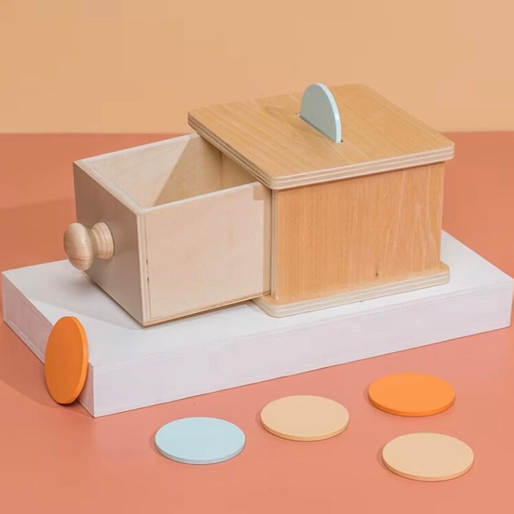 Objectpermanentie Box van Hout – Educatief Speelgoed voor Peuters – Stimuleert Cognitieve Ontwikkeling