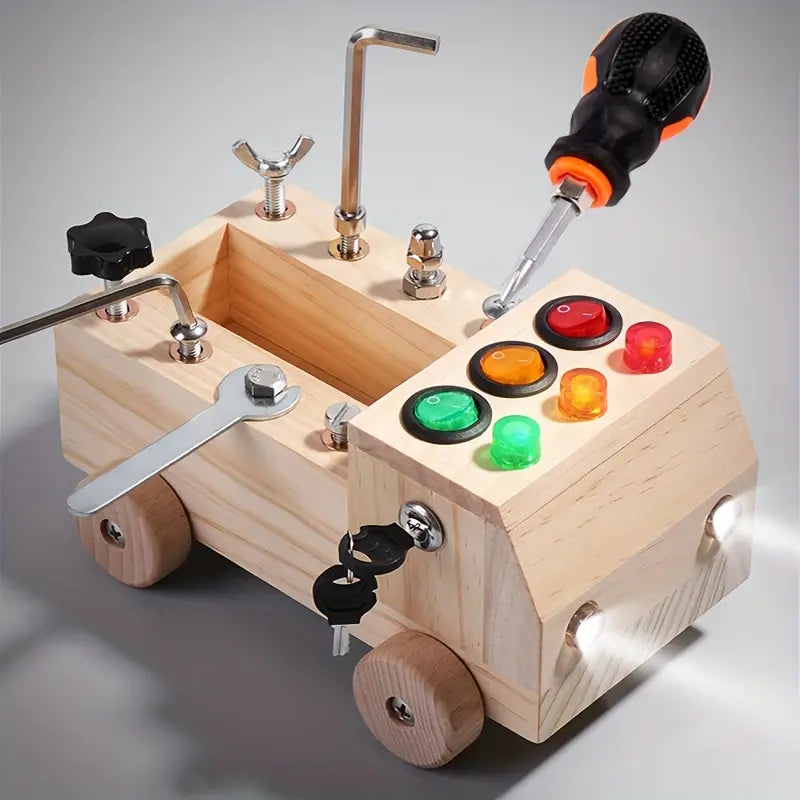 BrightHands Montessori Activiteitenbord – Educatief LED-speelbord voor Kinderen 3-12 jaar, Fijne Motoriek en Zelfstandig Leren