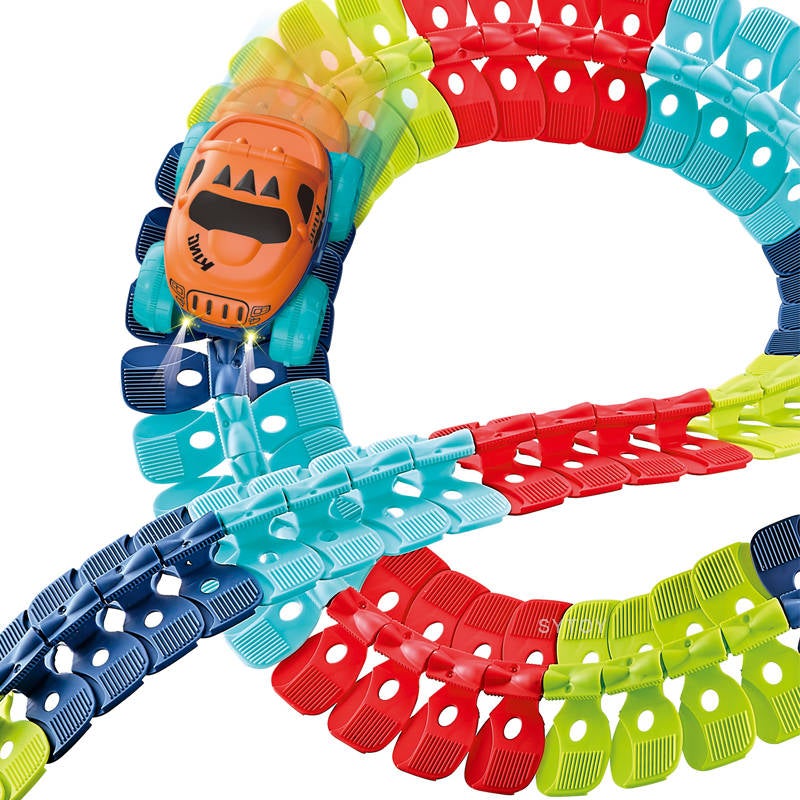Flexibele Racebaan voor Kinderen – Bouw Eindeloze Routes met 2 Raceauto’s