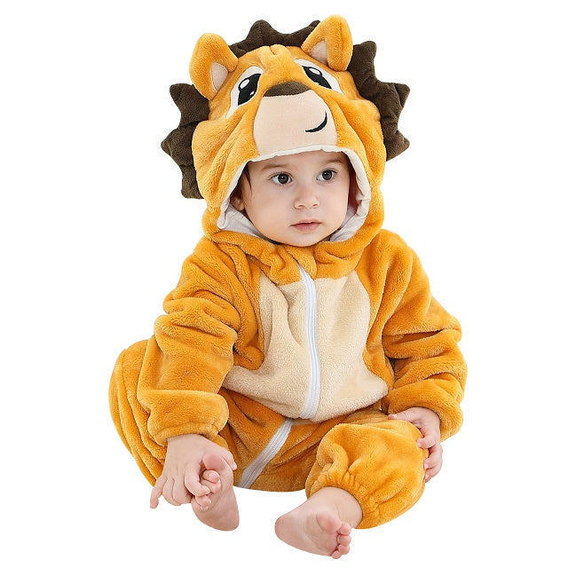 Warme Baby Onesie met Capuchon – Zachte Flanellen Winter Romper voor Baby’s | SnuggleBub