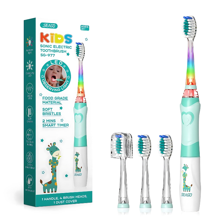 Elektrische Tandenborstel voor Kinderen – Zachte, Waterdichte en Oplaadbare Kids Toothbrush