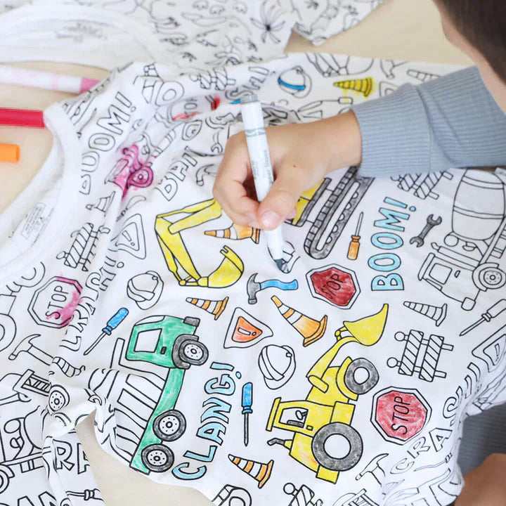 Kleur Pyjama Kind – DIY Pyjama Set met Textielstiften (3–8 Jaar)