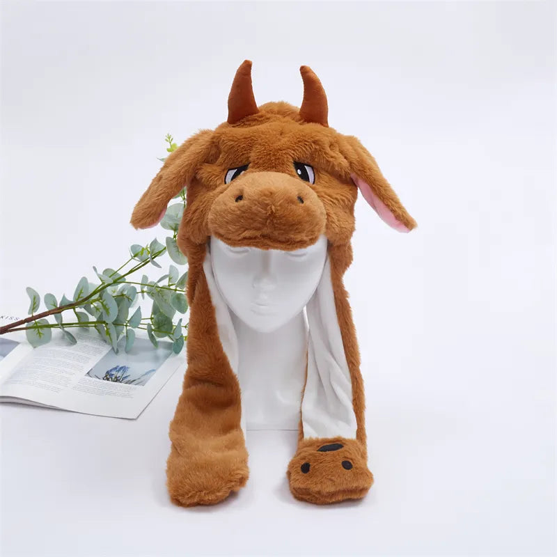 Interactieve Hoed met Beweegbare Oren – Zachte Pluche Winterhoed voor Kinderen & Volwassenen | Perfect voor Cosplay, Feest & Cadeau