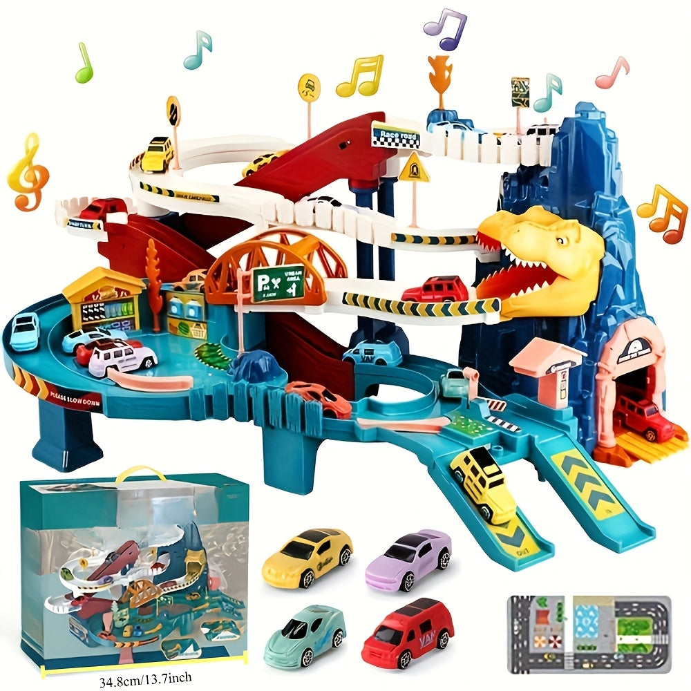 Jurassic Tracks Adventure Set – Dinosaurus Racebaan voor Kinderen 3-6 Jaar