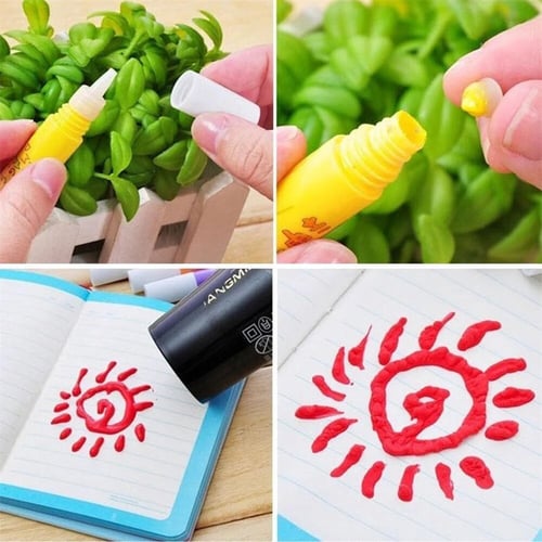 3D MagicDraw Pennen – Puffy Kleurpennen voor Kinderen & Creatief Kunstwerk – Driedimensionaal Tekenen op Papier, Glas & Karton