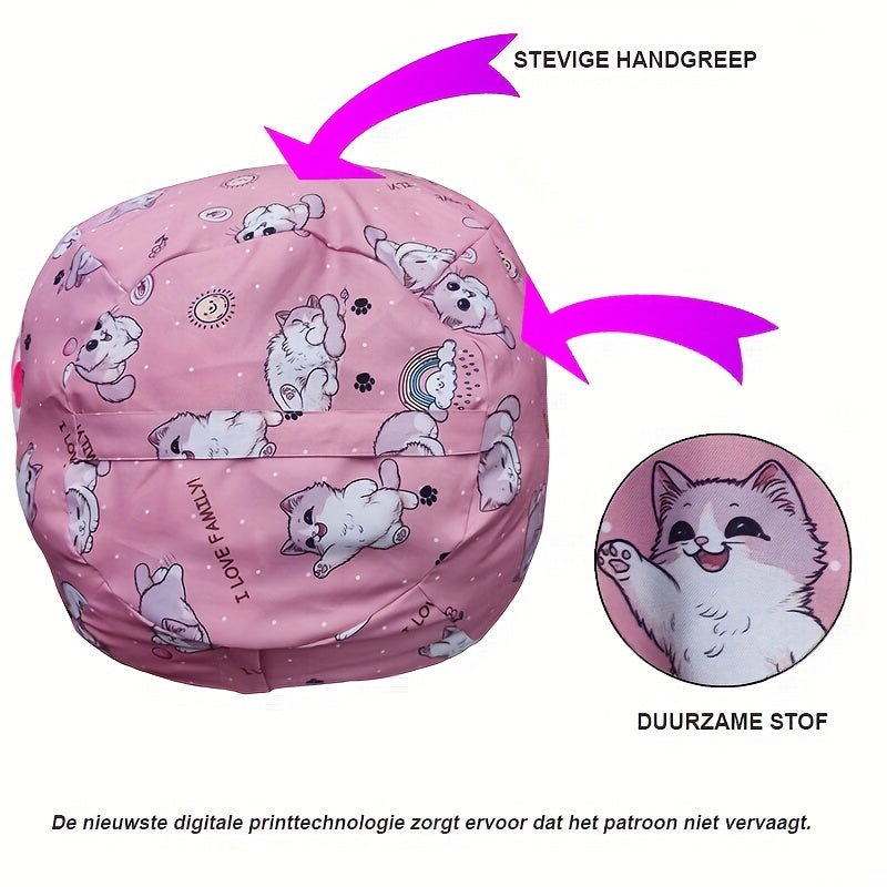 Kitty Bean Bag Hoes – Knuffels Opbergen & Zacht Zitkussen voor Kinderen