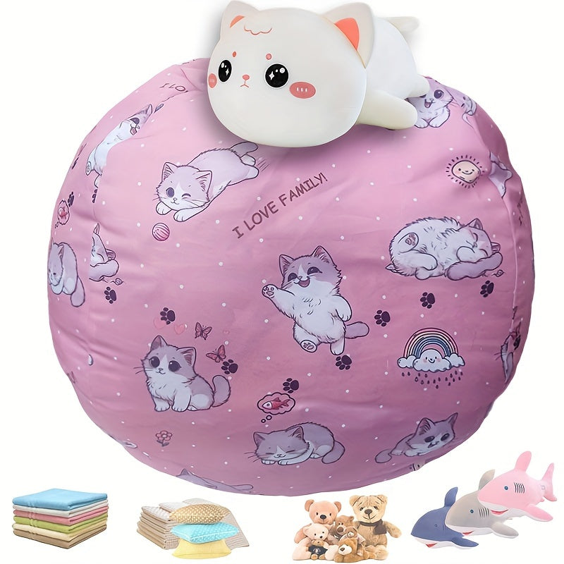 Kitty Bean Bag Hoes – Knuffels Opbergen & Zacht Zitkussen voor Kinderen