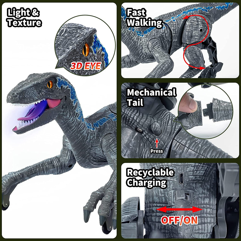 RC Dinosaurus Velociraptor – Realistisch Bewegend met Geluid & Afstandsbediening