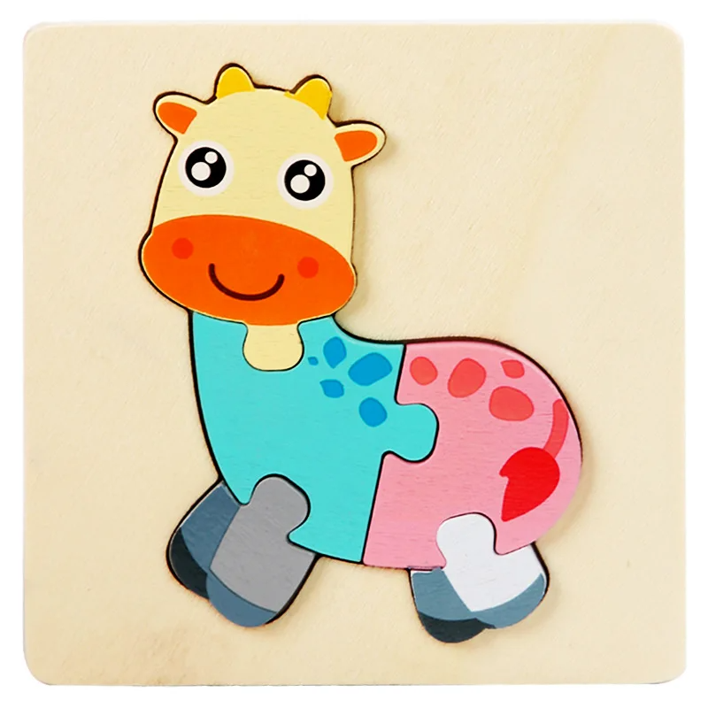 3D Houten Dierenpuzzel – Educatief Speelgoed voor Peuters & Kleuters | Creativiteit & Fijne Motoriek