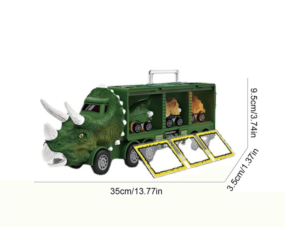 DinoHaul Transporttruck voor Kinderen – Interactieve Speelset met Licht, Geluid en Mini Dino’s