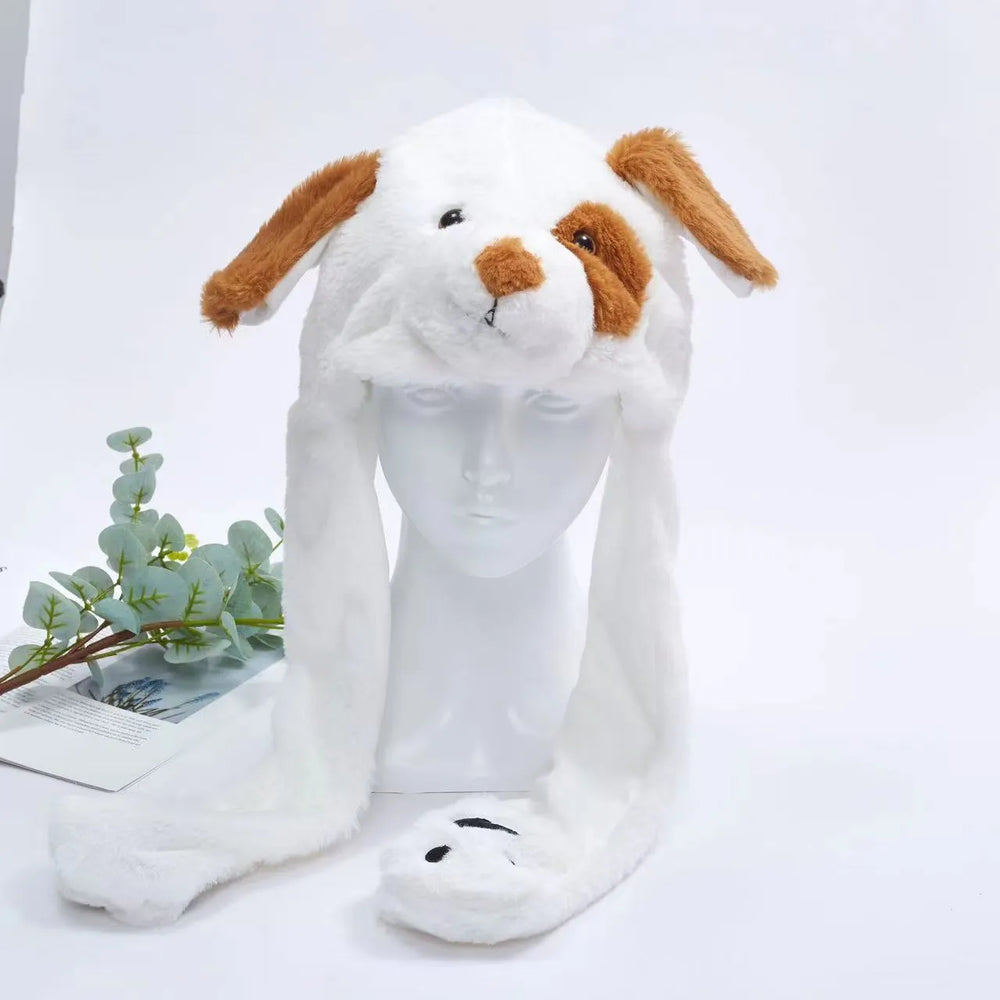 Interactieve Hoed met Beweegbare Oren – Zachte Pluche Winterhoed voor Kinderen & Volwassenen | Perfect voor Cosplay, Feest & Cadeau