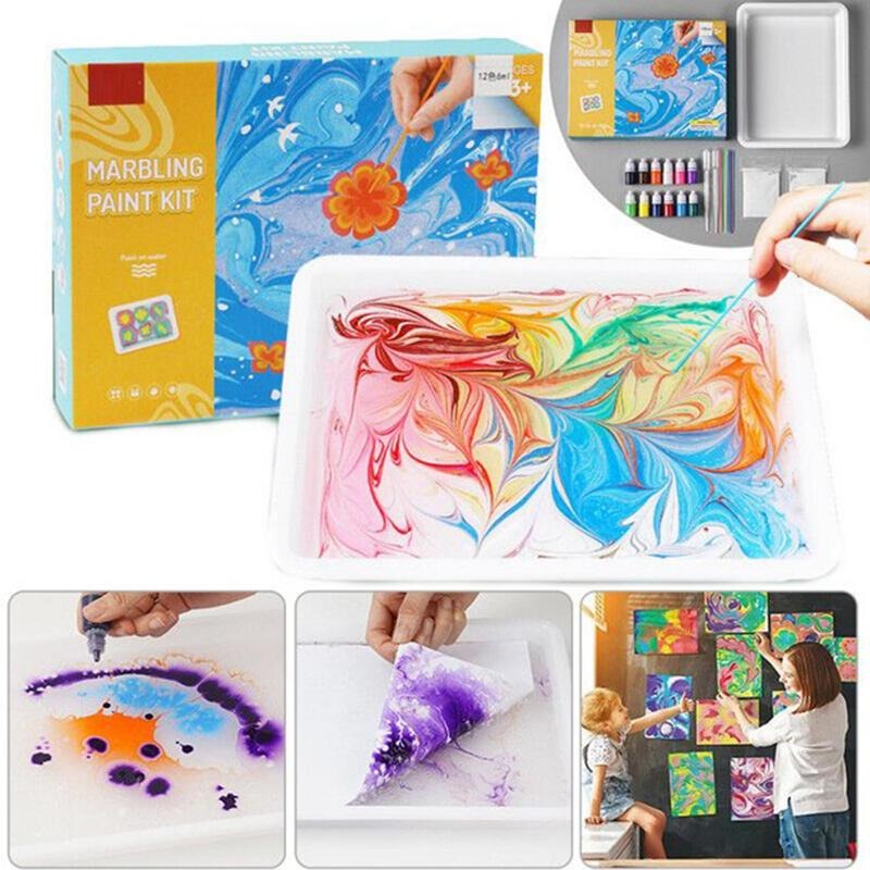 AquaMira Marble Art Kit – Complete Water Marmer Verf Set voor Unieke Creaties
