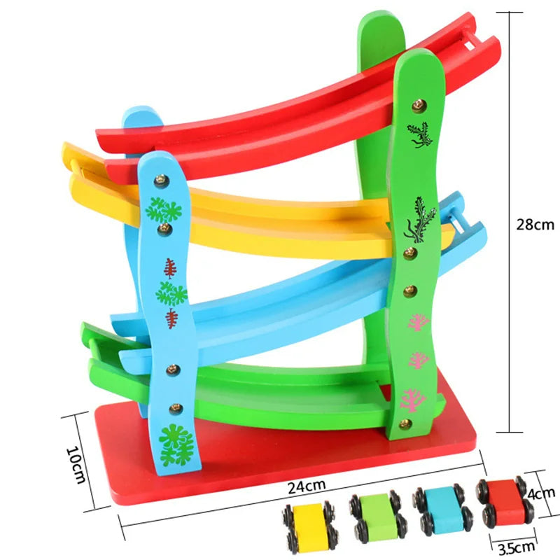 EcoTrack Houten Autorenbaan – Creatief, Duurzaam & Educatief Speelplezier voor Kinderen 18+ maanden
