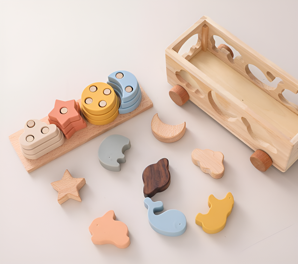 StackoFun Montessori Stapelset – Veilig en Educatief Speelgoed voor Baby’s