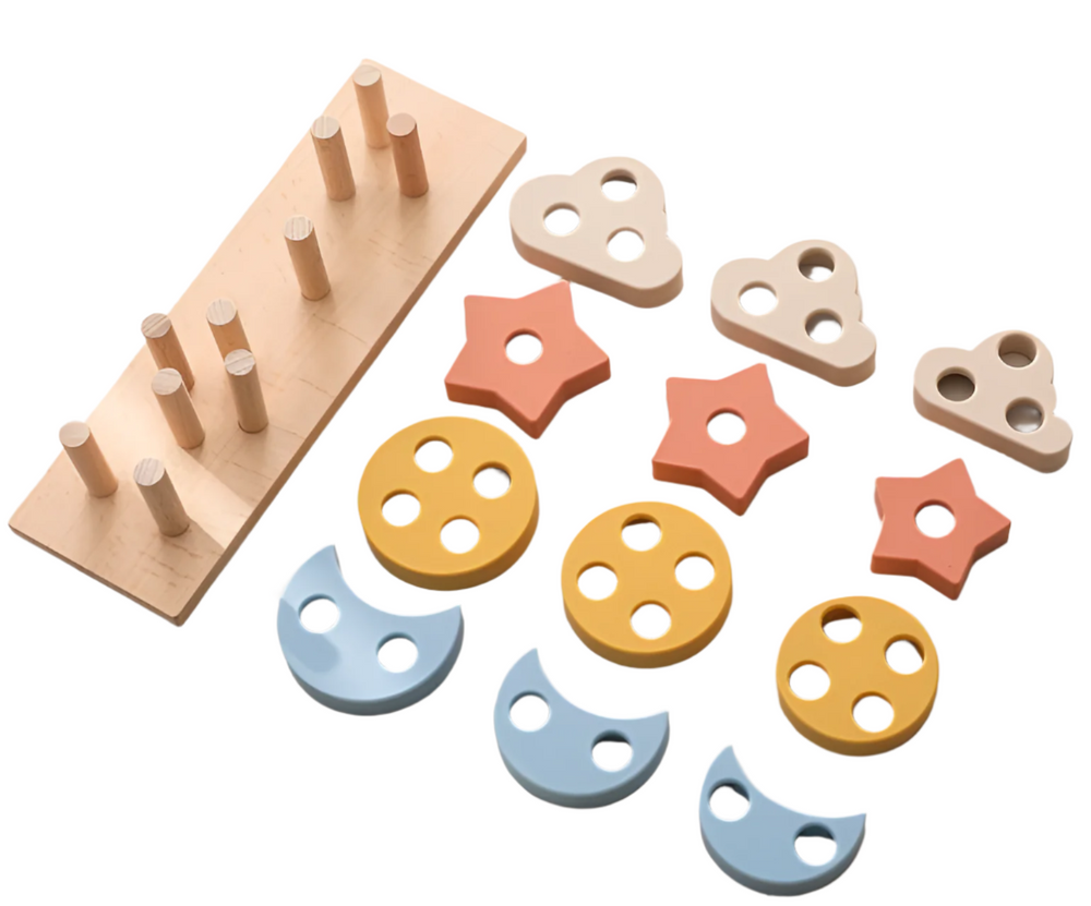StackoFun Montessori Stapelset – Veilig en Educatief Speelgoed voor Baby’s