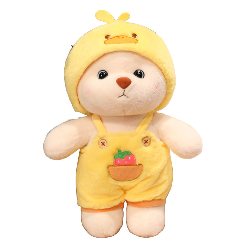 Pluche knuffelbeer 2-in-1 met afneembaar hoedje – zachte vulling, handwasbaar | teddybeer