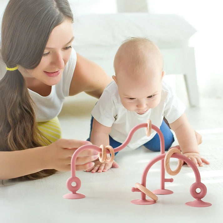 Stacky Fun Siliconen Ring Tafelspel – Educatief Speelgoed voor Baby’s en Peuters