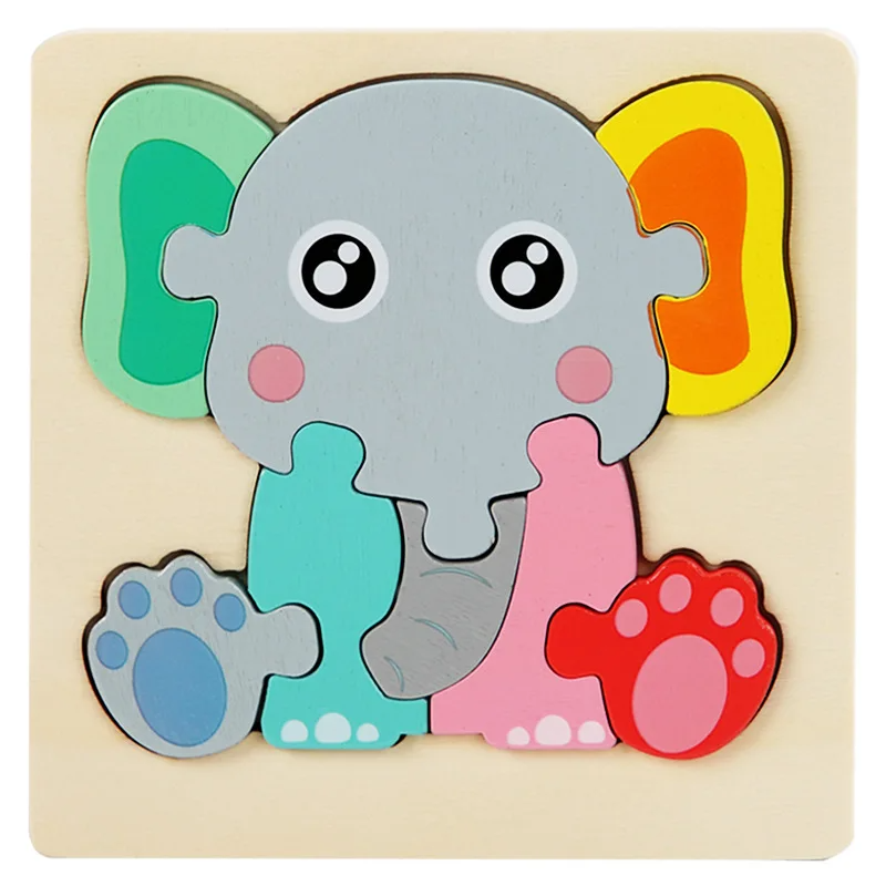 3D Houten Dierenpuzzel – Educatief Speelgoed voor Peuters & Kleuters | Creativiteit & Fijne Motoriek