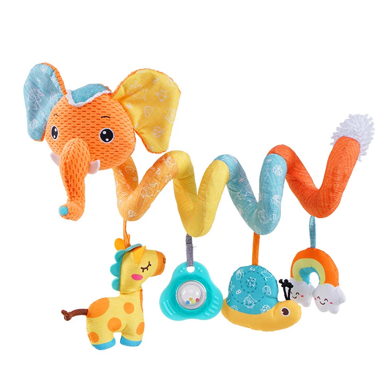 Babyspeelgoed spiraal pluche – Zintuiglijke stimulatie – BPA-vrij – Voor baby & peuter