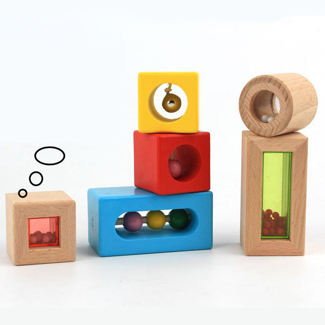 Houten Stapelblokken voor Baby Peuter Kleuter – Educatief Speelgoed voor Creatief Bouwen +1 Jaar