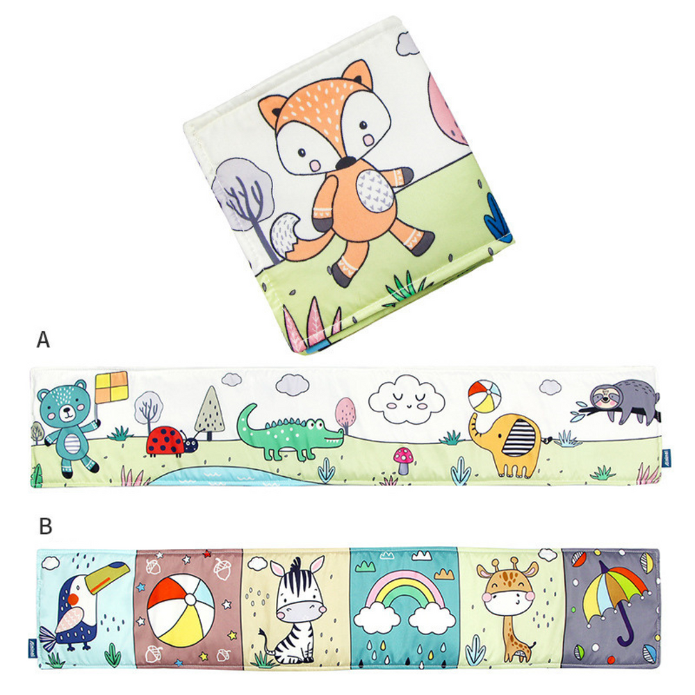 Contrastboek voor baby's in zwart-wit-rood – zachte stof, vanaf geboorte | Montessori kijkboek