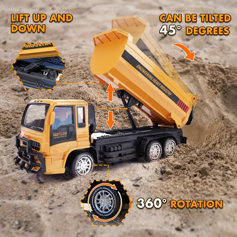 RC Bouwvrachtwagen met Kiepfunctie – Oplaadbare Speelgoed Truck