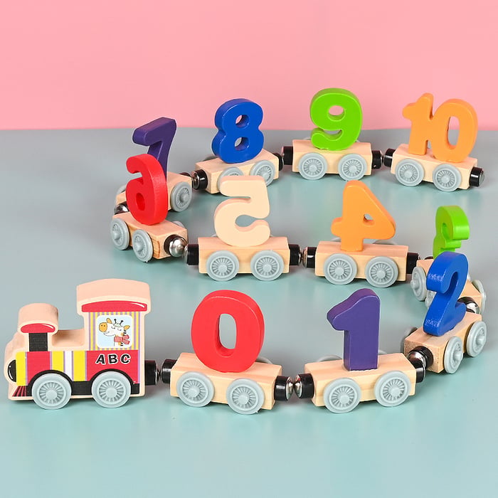 Magnetische Houten Trein – Educatief Trein Speelgoed Kind