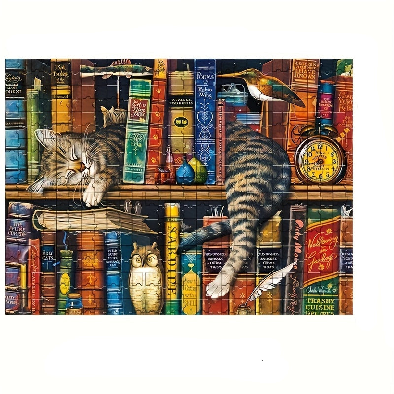1000 Stukjes Kattenpuzzel – Legpuzzel met Boekenthema (70×50 cm)