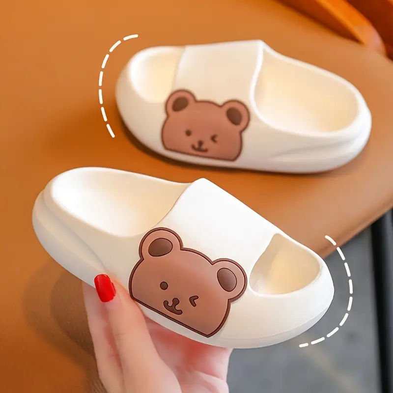 Bear Slides Kinderslippers – Zacht, Antislip & Schattig Beerdesign voor Binnen