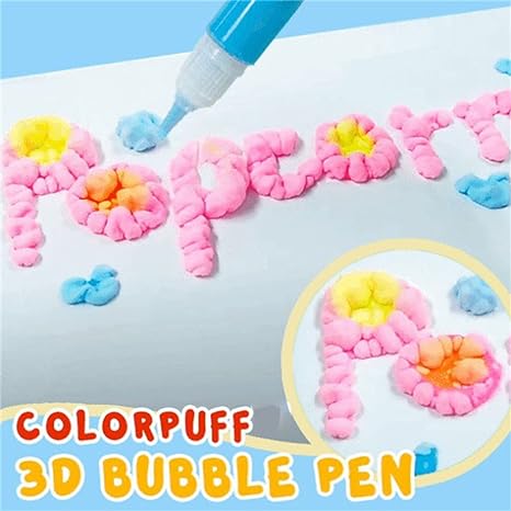 3D MagicDraw Pennen – Puffy Kleurpennen voor Kinderen & Creatief Kunstwerk – Driedimensionaal Tekenen op Papier, Glas & Karton