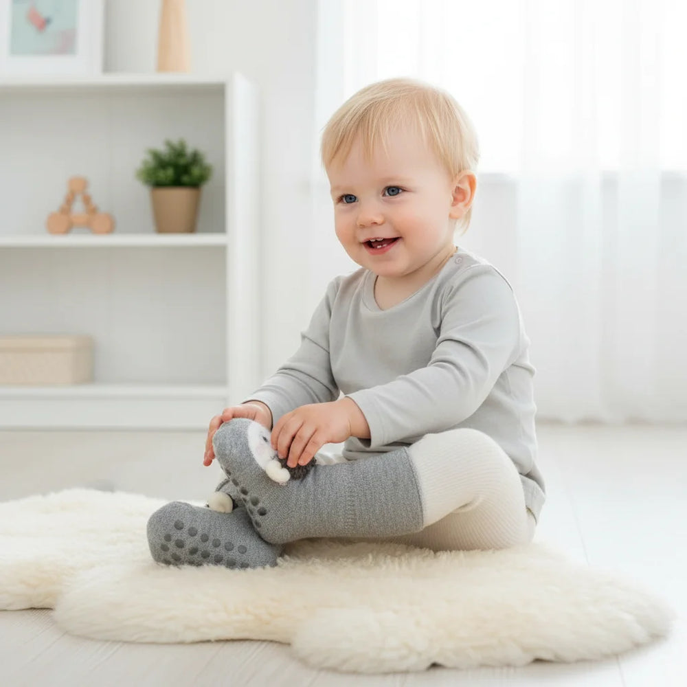 Anti-Slip Babysokken – Zachte, Warme Sokken voor Kruipen & Eerste Stapjes | Unisex