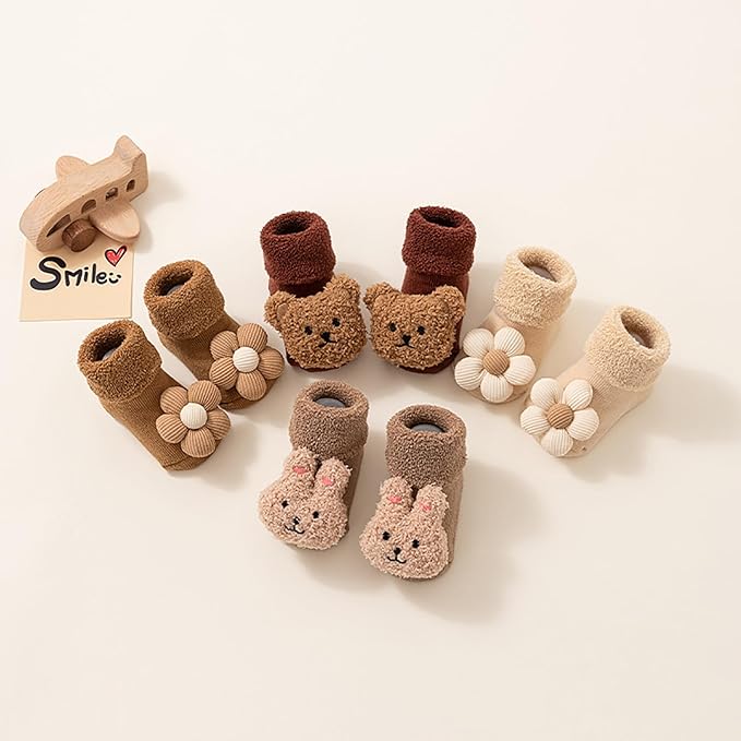 Antislip Babysokken – Zachte Katoenen Sokken voor Baby’s & Peuters | Veilig Eerste Stapjes & Unisex Design